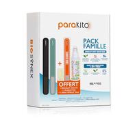 PARAKITO - Bracelets Anti-Moustiques Réutilisables - Pack Famille - 3 Bracelets + 1 Spray Offert - 1 Mois de Protection - Sans DEET (3 Adultes)