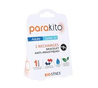 PARAKITO - Recharges pour Bracelets Anti-Moustiques - 2 Plaquettes Recharges - 1 Mois de Protection - Sans DEET
