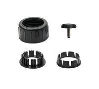 paramondo Kit de rechange pour pied de parasol standard rond, 2 bagues d'adaptation, 1 bouchon à vis, 1 vis moletée