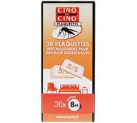 Parapharmacie en ligne > Hygiène & Premiers soins > Produits anti-insectes Cinq sur Cinq Recharge Plaquettes pour Diffuseur Double Usage x 30