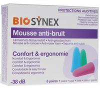 Parapharmacie en ligne > Hygiène & Premiers soins > Produits pour le soin des oreilles Biosynex Protection Auditive Mousse 6 Paires