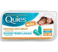 Parapharmacie en ligne > Hygiène & Premiers soins > Produits pour le soin des oreilles Quies Mini Protection Auditive Mousse 3 paires