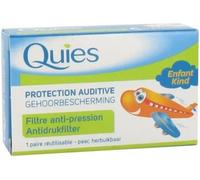 Parapharmacie en ligne > Hygiène & Premiers soins > Produits pour le soin des oreilles Quies Protection Auditive Silicone Earplanes Filtre Anti-Pression Enfant x 2