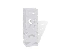 Porte-parapluie carré à rangement Blanc Acier 48,5 cm - VidaXL