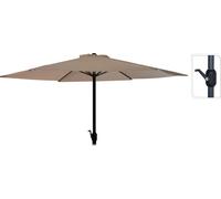 Parapluie ø300cm Hauteur 248cm. Poteau Aluminium Avec Manivelle Couleur: Taupe
