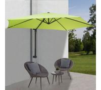 Parapluie Casoria, Parasol de balcon, 3m inclinable, polyester alu/acier 9kg ~ vert citron