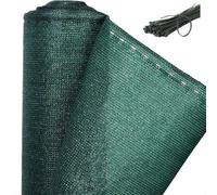 Parapluie de tennis, 6 m, HDPE, filet d'ombrage, rideau de protection, brise-vent, rideau anti-poussière, protection solaire, filet avec attaches, vert