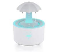 Parapluie décoratif pour la pluie - Accessoire pour humidificateur et figurine décorative - Modèle de table - Plastique - Style art déco - Blanc