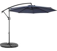 Parapluie d'extérieur double face de 4,5 mètres, de forme rectangulaire, avec manivelle (sans pied)