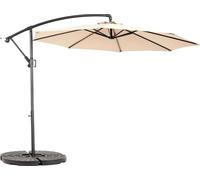 Parapluie d'extérieur double face de 4,5 mètres, de forme rectangulaire, avec manivelle (sans pied)