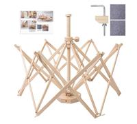 Parapluie en fil de bois - 63 x 42 cm - Grand outil d'enroulement en hêtre - Accessoire de tricot pour une rotation douce - Pour la famille, les amis, les femmes, les amoureux, les amateurs, les