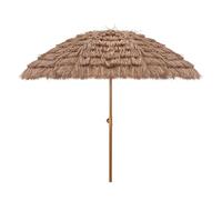 Parapluie Extérieur en Paille Simulé, Parasol De Loisirs for Cour | Auvent en plastique PE, isolant thermique et résistant au soleil, mât inférieur en spirale, réglable librement.(1.6m)