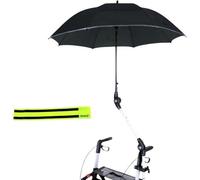 Parapluie pour déambulateur toutes saisons - Protection contre le soleil et la pluie - Noir - Haute qualité