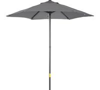 Parasol Ø 196 cm, pivotant, avec fonction d'inclinaison, hexagonal, pour balcon ou plage, résistant au vent, stable, type « marché », protection solaire pour la plage