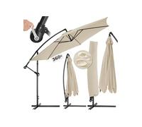 Parasol 350 cm avec housse de protection - beige