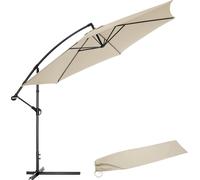 Parasol 350 cm avec housse de protection - beige