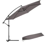 Parasol 350 cm avec housse de protection - gris