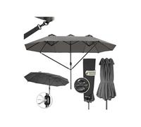 Parasol SILIA en aluminium 460 x 270 cm - gris