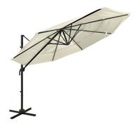 Parasol À 4 Niveaux Avec Mât En Aluminium 3 X 3 M Sable Helloshop26 02_0008793 Multicolore
