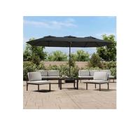 Parasol à double tête anthracite 449x265 cm, parasol de jardin, parasol d'extérieur, parasol de patio, parapluie, 362947