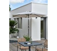 Parasol à manivelle en aluminium et toile - gris anthracite