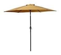 Parasol à manivelle en aluminium et toile - Jaune moutarde - MARBELLA