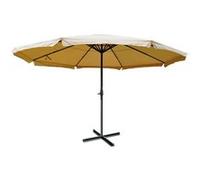 Parasol aluminium Meran Pro ø 5m avec volant crème Beige G