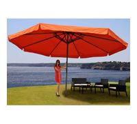 Parasol Aluminium Meran Pro Ø 5m Avec Volant Terracotta Orange