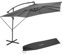 Parasol APOLLON avec manivelle 2,5 x 2,5 m - gris clair
