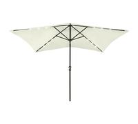 Parasol Avec Led Et Mât En Acier Sable 2 X 3 M Helloshop26 02_0008070 Multicolore