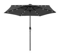 Parasol Avec Led Et Mât En Aluminium 270 Cm Anthracite Helloshop26 02_0008074 Multicolore