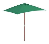 Parasol avec mât en bois 150 x 150 x 200 x 235 cm bois marron