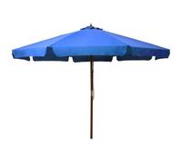 Parasol Avec Mât En Bois 330 Cm Bleu Helloshop26 02_0008121 Multicolore