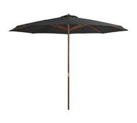 Parasol Avec Mât En Bois 350 Cm Anthracite Helloshop26 02_0008126 Multicolore