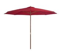 Parasol Avec Mât En Bois 350 Cm Bordeaux Helloshop26 02_0008128 Multicolore