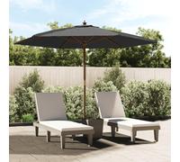Parasol avec mât en bois anthracite 299x240 cm