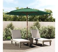 vidaXL Parasol de jardin avec mât en bois 299x240 cm Vert