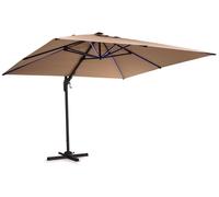 Parasol avec panneau solaire et éclairage LED pour balcon et terrasse – imperméable, résistant aux UV, réglable, protection solaire pour le jardin