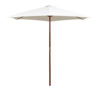 Parasol Avec Poteau En Bois 270 X 270 Cm Blanc Crème Helloshop26 02_0008140 Multicolore