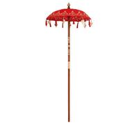 vidaXL Parasol balinais Rouge 125 x 125 x 260 cm
