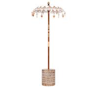 vidaXL Parasol balinais avec socle Crème 95 x 95 x 260 cm