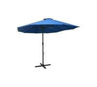 vidaXL Parasol avec mât en aluminium 460x270 cm bleu