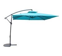 Capri parasol bleu déporté rond 2,95 x 2,95 m