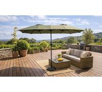 Parasol Cabiate rectangulaire double 2 7 x 4 6 m : Vert