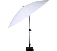 Parasol Camp Active Protection solaire pour balcon et terrasse - ⌀250 x 240 cm - Parasol rectangulaire - Parasol sans pied - Blanc