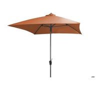 Parasol carré - PROLOISIRS - 250 x 250 cm - Aluminium - Toile paprika