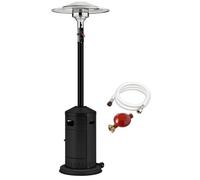 Parasol chauffant d'extérieur à gaz - - Cosy Elégance Noir Ecoline - Prêt à l'emploi livré avec tuyau et détendeur - 12 m²