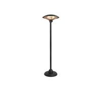 FAVEX - Parasol chauffant électrique Milan Noir - Extérieur - 3 puissances de chauffe - Économique - Résistant - 60 x 60 x 205 cm