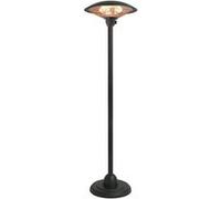 FAVEX - Parasol chauffant électrique Milan Noir - Extérieur - 3 puissances de chauffe - Économique - Résistant - 60 x 60 x 205 cm