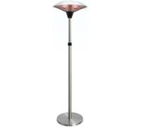 FAVEX - Parasol chauffant électrique Milan Rétractable - Extérieur - 3 Puissances de Chauffe - Économique - Résistant - 58,5 x 58,5 x170/ 205 cm